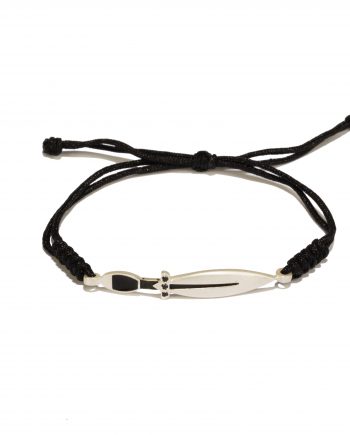 Beyaz Taşlı Sümer Bıçağı Gümüş Bileklik